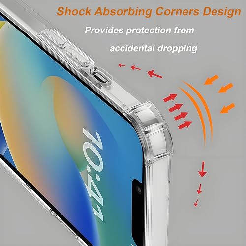 Miniatura 5 de siduater Funda con correa para iPhone 15 Pro de 6.1 pulgadas con soporte, funda protectora de TPU suave y transparente a prueba de golpes,