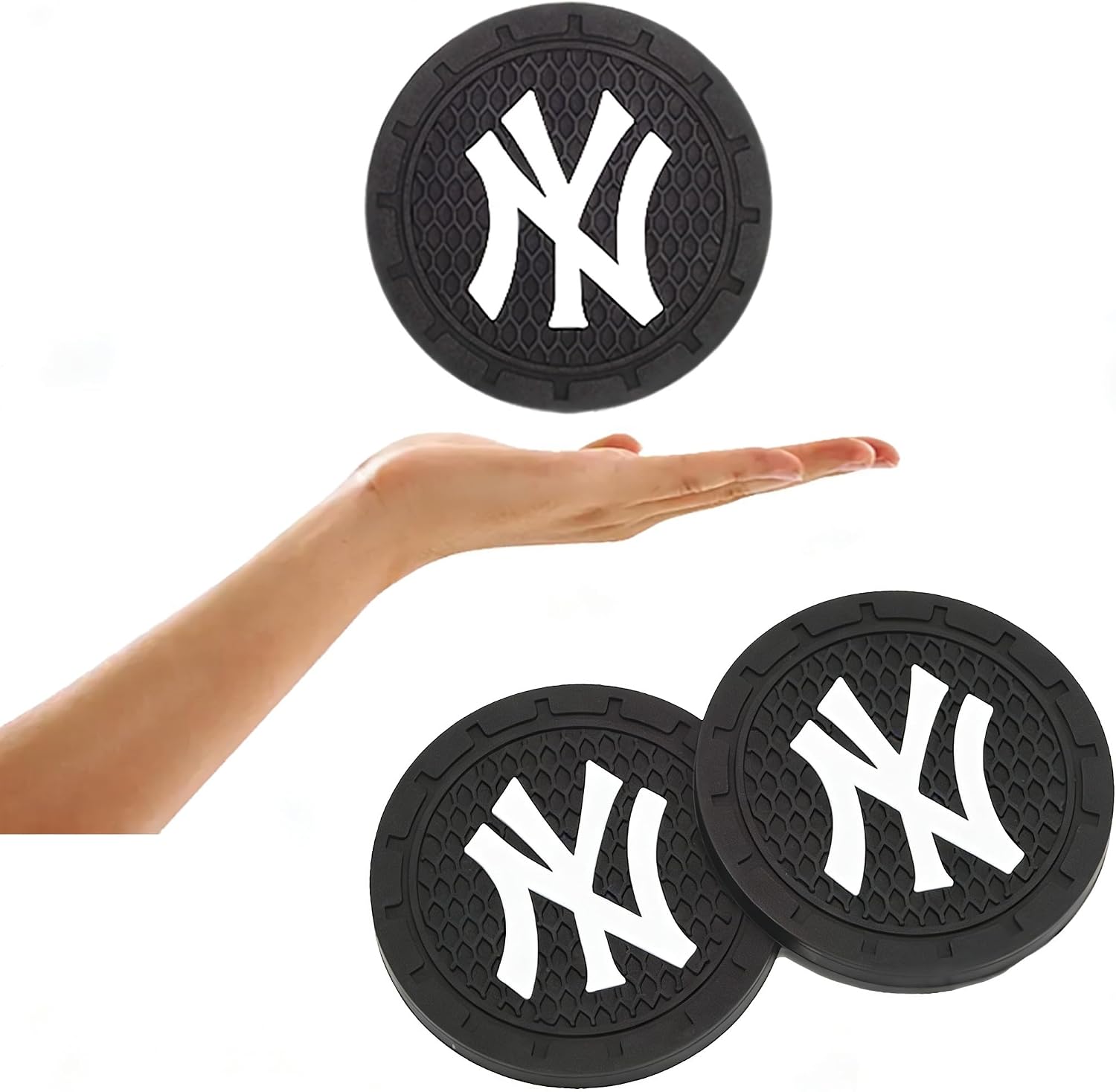 2 Pack Portavasos Para Auto Yankees Diámetro 2.75 Pulg miniatura 1
