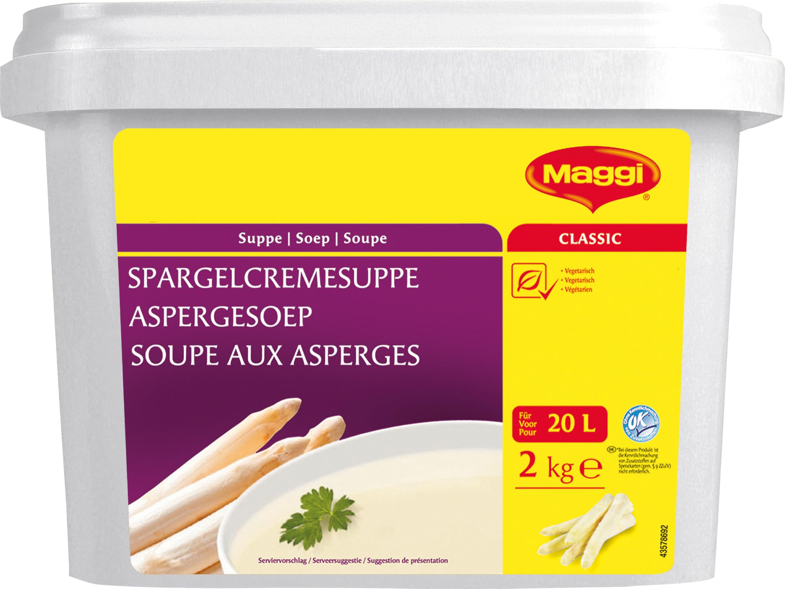 Maggi Soupe à asperges fine végétarienne 2 kg