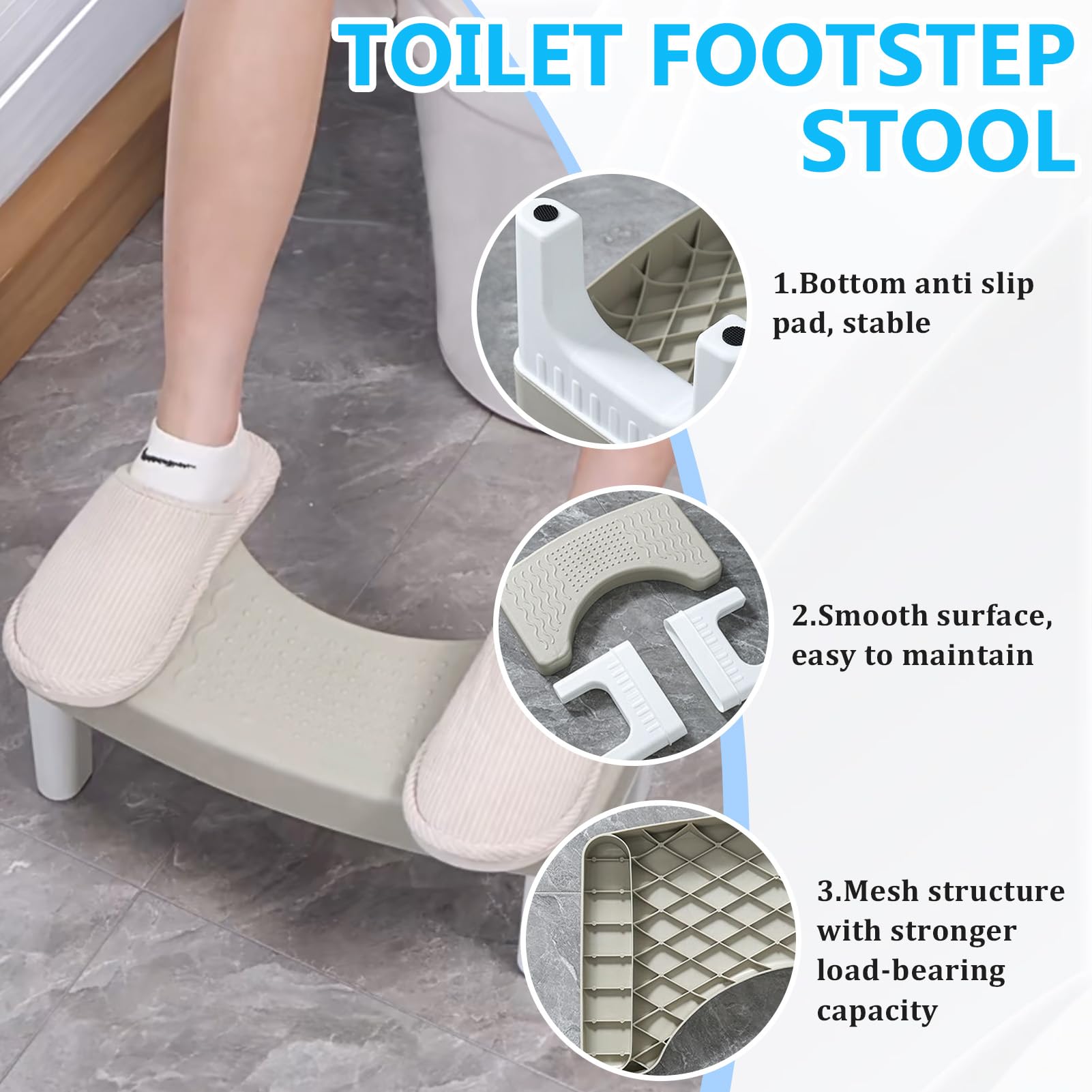 Faltbarer Toilettenhocker, Toilettenhocker Erwachse Produktbild-Vorschau 4