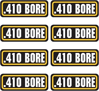 410 BORE Ammo Sticker (3"x1.06",8 Pack) Vinyl Sticker for Ammo Storage Box, Ammo Can, Ammo Box, Great Decals for Ammo Case, Gun Stickers, Bullet Box, Ammo Storage Crate & Pouch Labels for Organizing - AZ House of Graphics