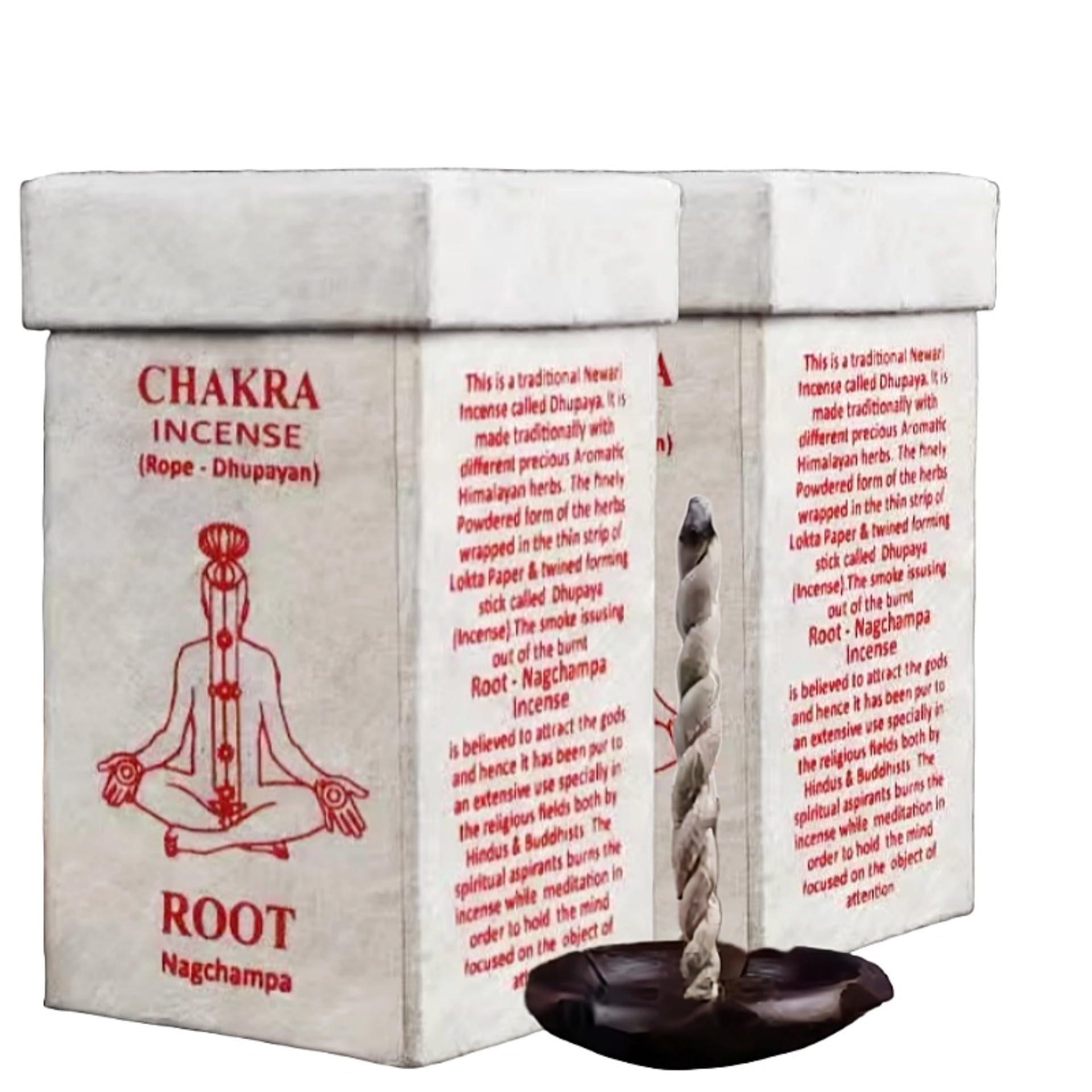 Fay Bless Nagchampa 2 Pcs Handmade Rope Incense With Base From Nepal (Nagchampa)
