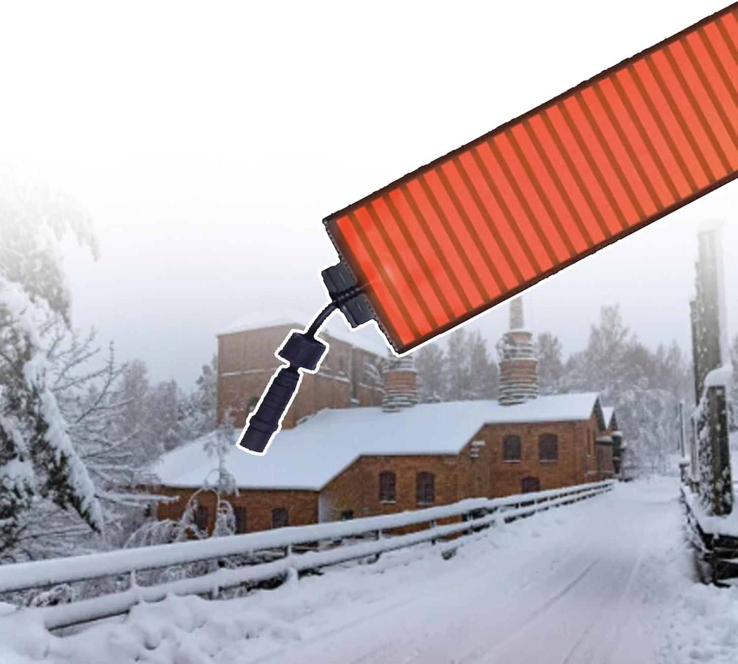 Roof & Gutter Snow De-Icing Kit, Roof Gutter Graphene Heat Tape, Quick Snow Melting, For Roof And Gutters Ice Dam Prevention, Ipx7 Waterproof,12cmX300cm-220V