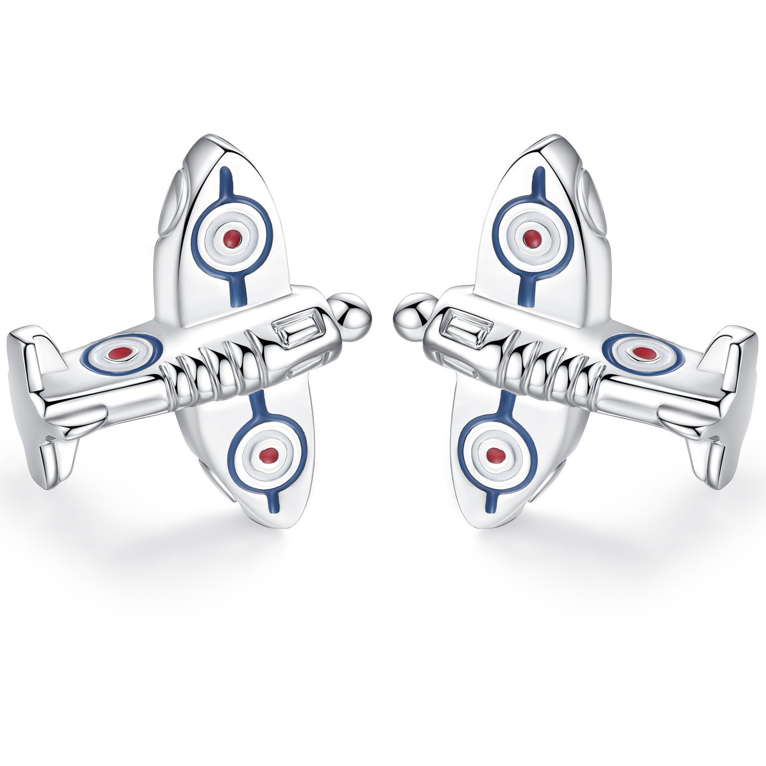 Honey Bear Aviones Gemelos de hombre camisa,aeronave air plane aircraft de negocios de acero inoxidable gemelos (1)