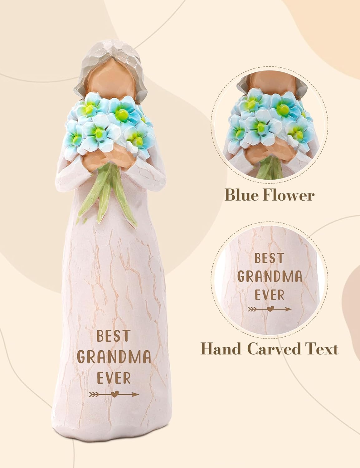 Gifts for Grandma Birthday for Grandma Grandmother - Sculpted Hand-Painted Figure Gift for Mother's Day - Image 2