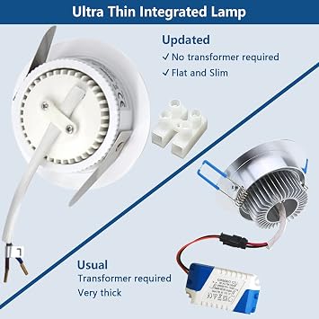 HiBay 20x 5W LED Downlights IP44 Recessed Spotlights Ceiling Lights 4500K [Energy Class F]