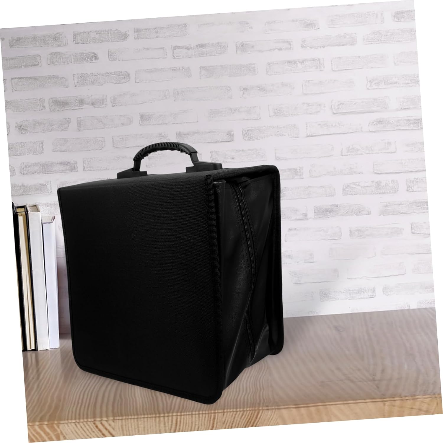 OUNONA Large Capacity 500 Disc CD DVD Storage Case Holder PU Leather Binder with Handle Portable Organizer for Home Travel Disc Wallet DVDs