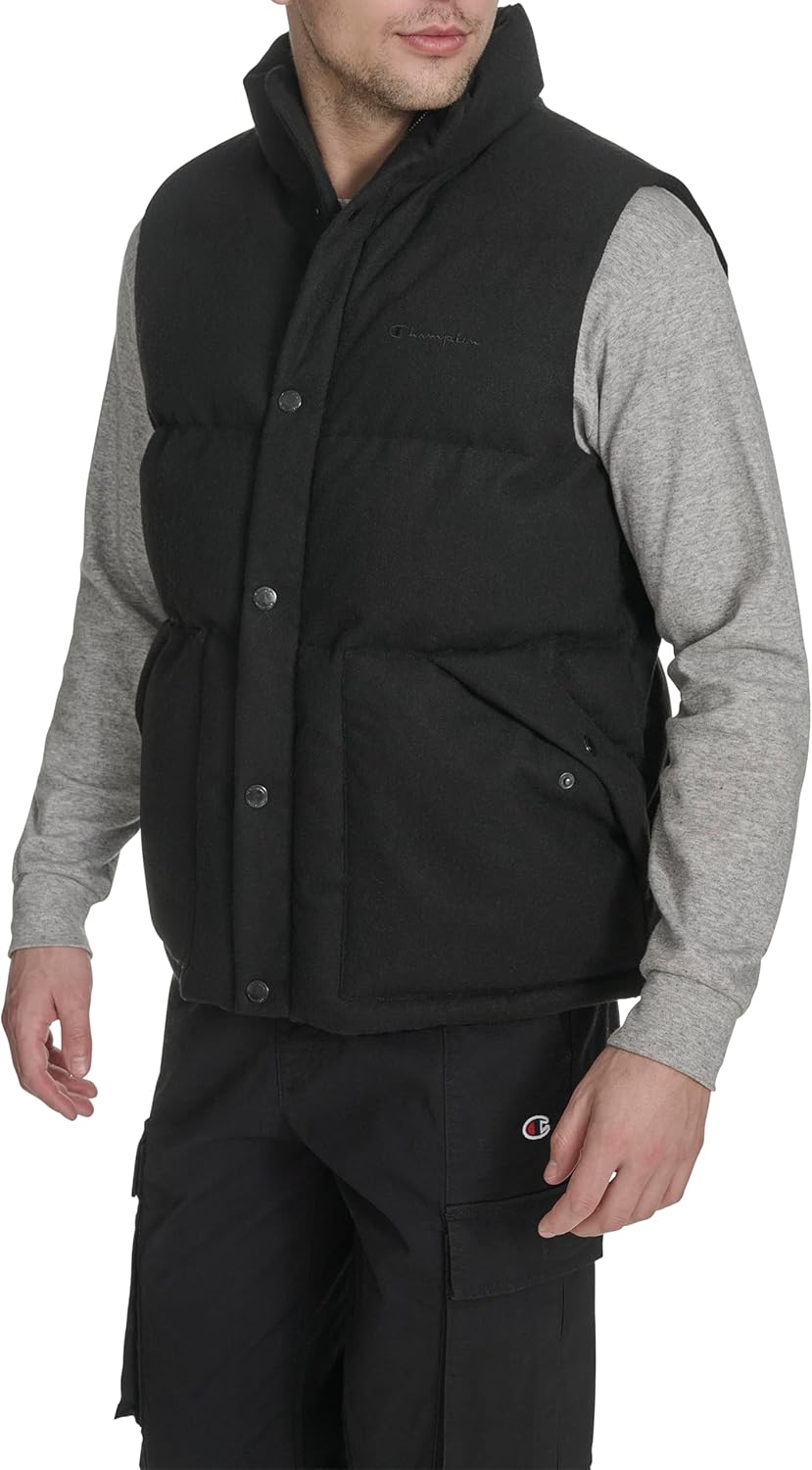 Champion Men's Puffer Vest With Name Logo
