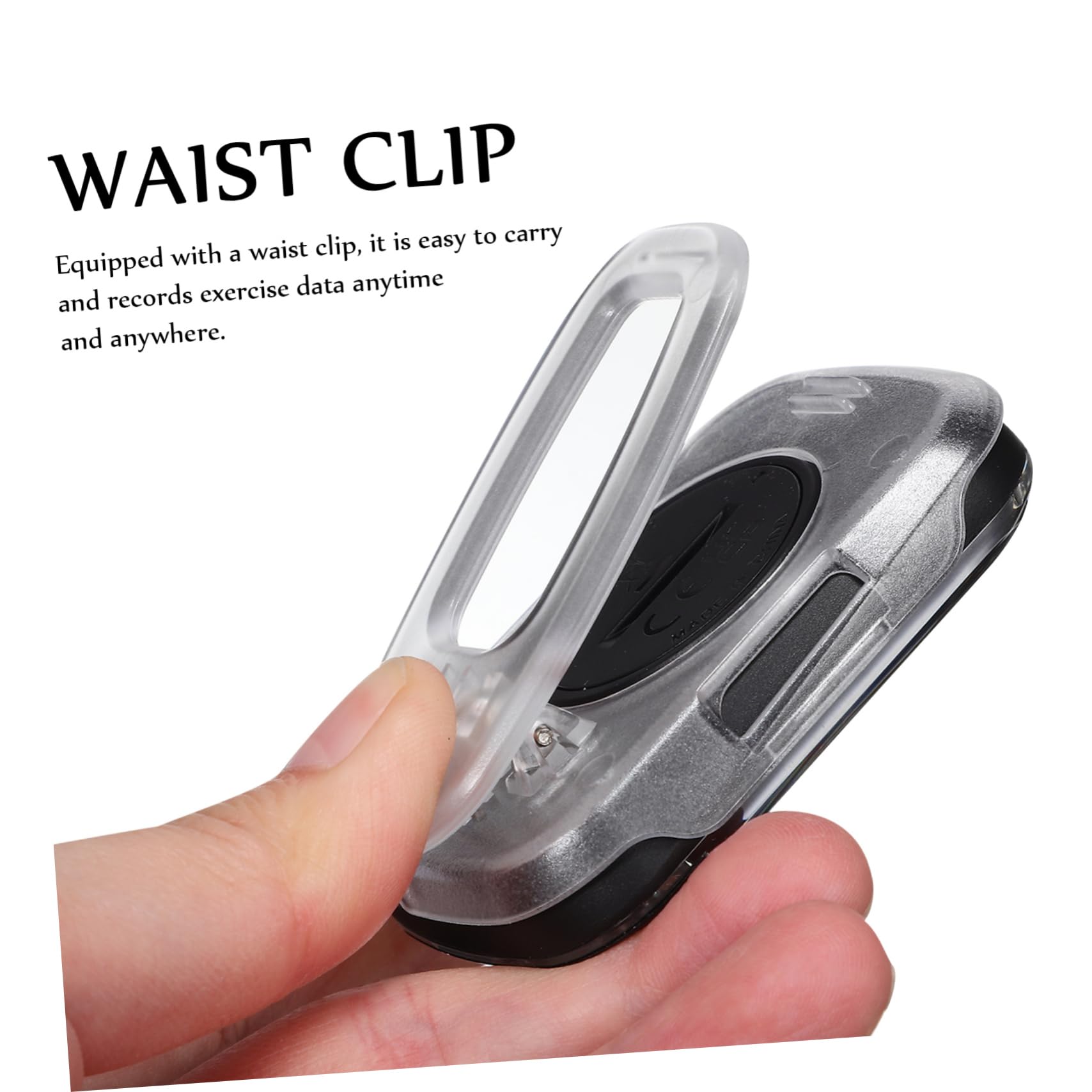 Toyvian Schrittzähler Knöchel Wandern Senioren Sensor mit Klipp tragbar Schritinenclip auf klein Mile Tracker zum Gehen Pedometer für Schritte Clip -on PRERSEMETTER Seniors Plastik Schwarz