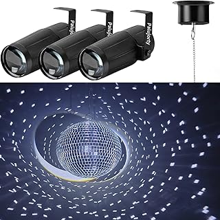 Mirror Ball Motor and 3 Pack Disco Ball Lights