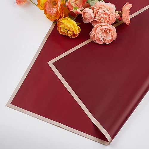 Miniatura 18 de 20 hojas de papel de regalo de flores blancas, papel de regalo de flores blancas, impermeable, con borde blanco, suministros de floristería