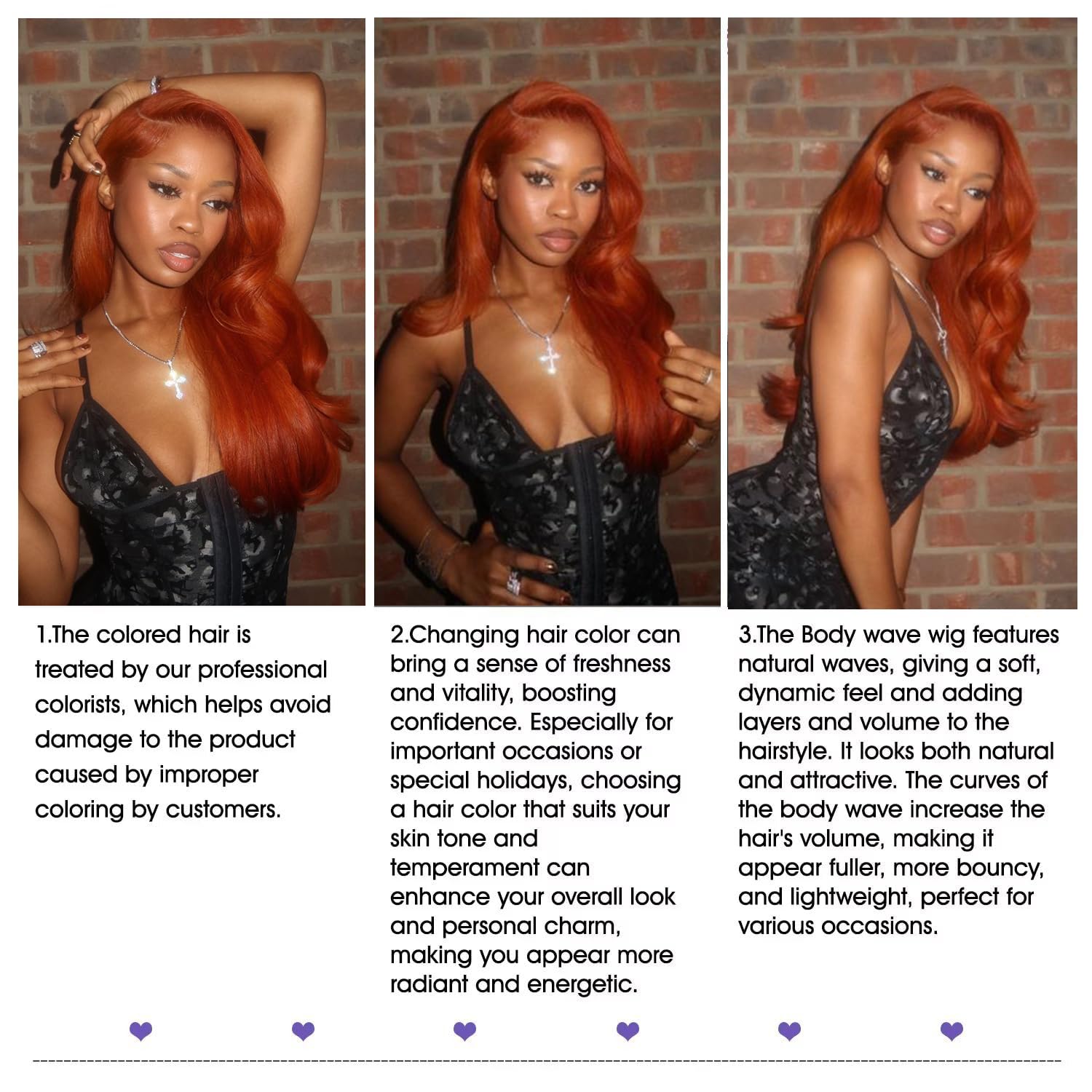 Lemoda Ginger Body Wave 13x4 Full Lace Frontal Human Hair Wig HD Transparent Lace Front Wigs 210% 26Inch Virgin Human Hair Wigs Sophisticated hair color