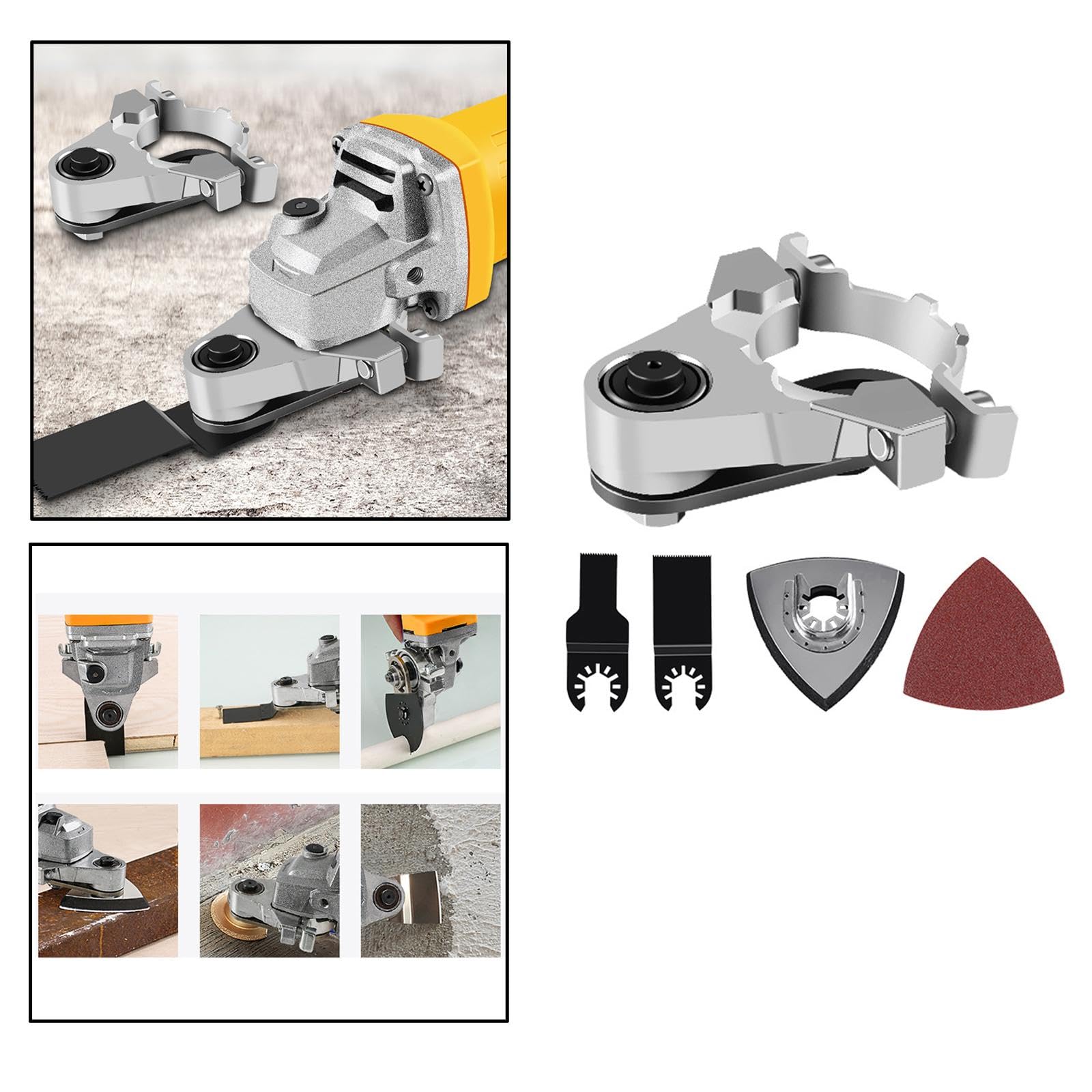 Universal Oscilante Adaptador de Amoladora Multifunción Conversor Accesorio para Herramientas Accesorio Compacto de Metal Adecuado para Tareas, estilo b