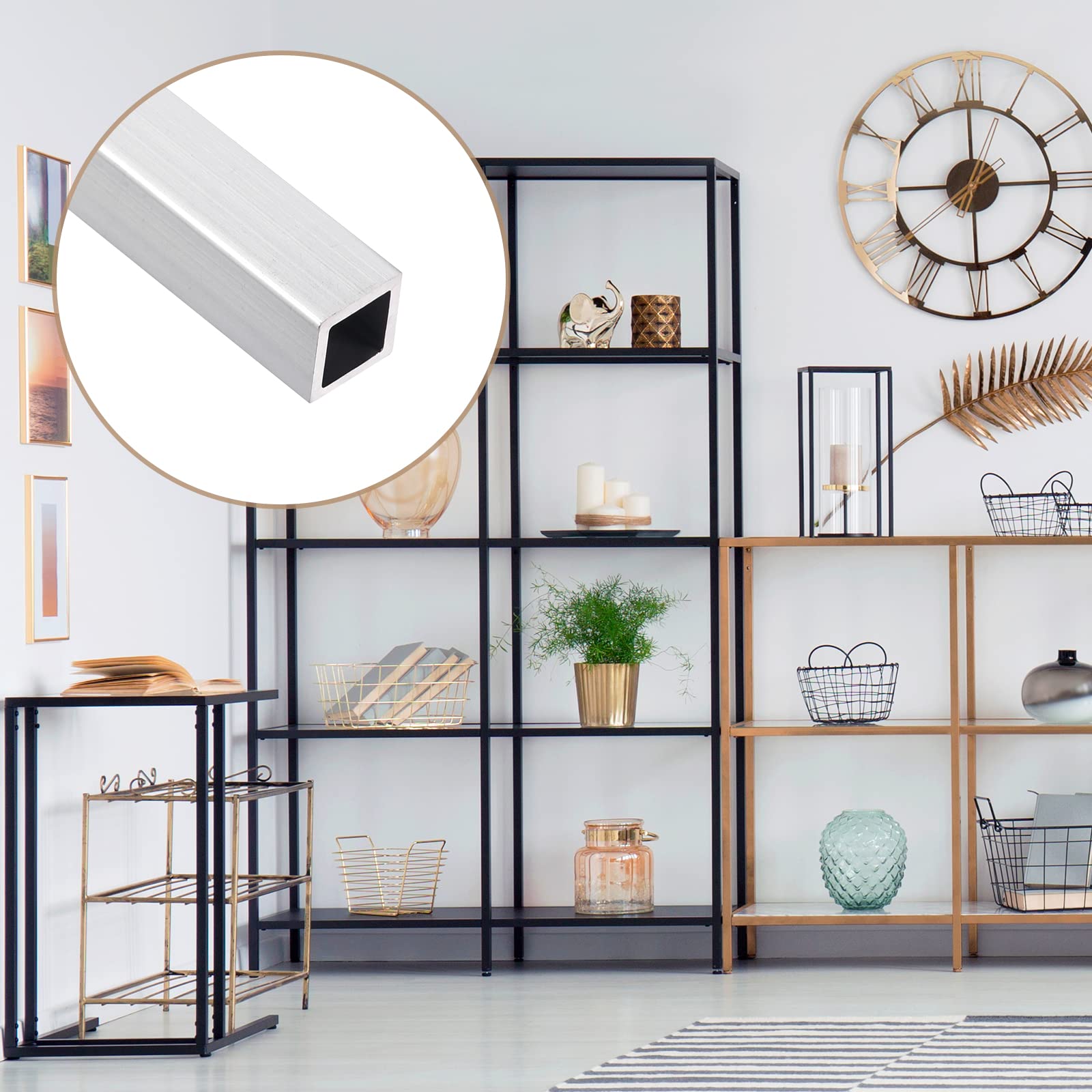 Tubo In Alluminio 6063 - 2 Pezzi 12x12x1 Mm, Lunghezza 200 Mm, Per Fai Da Te E Costruzioni