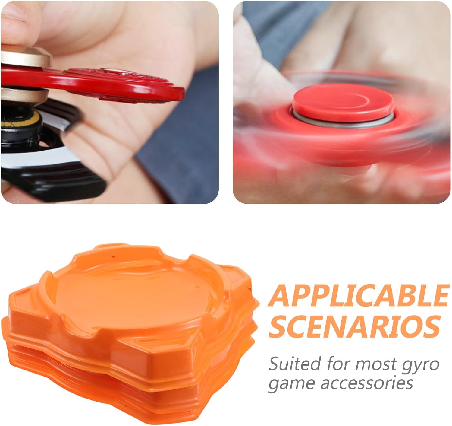 3pcs Plastic Gyro Training Plate: Funny Game Board for Interactive Gaming - 34. 5x34cm Portable Round Tray for Gyro Disk Matches