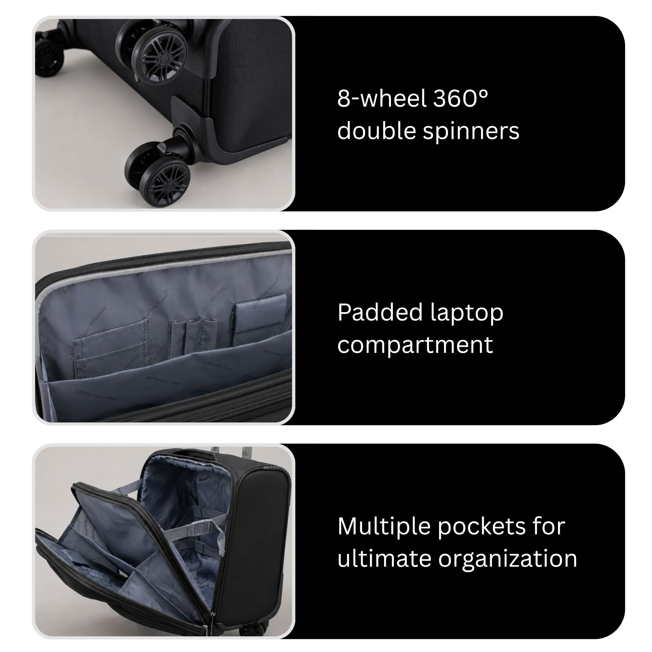 Amazon.com: American Green Travel Jefferson Carry-On Spinner