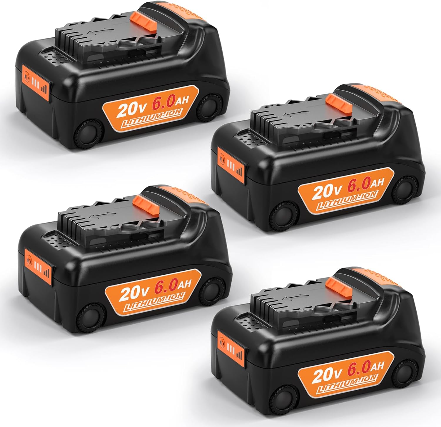 4pack 6.0ah replacement for dewalt 20v max battery compatible with dewalt 20v battery