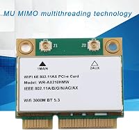Zunate AX210HMW Hármas Sávú WiFi 6E Hálózati Kártya 5374M - PCIe Gigabit Adapter Bluetooth 5.2 Támogatással, 2.4/5/6 GHz Kompatibilitás Wind 2