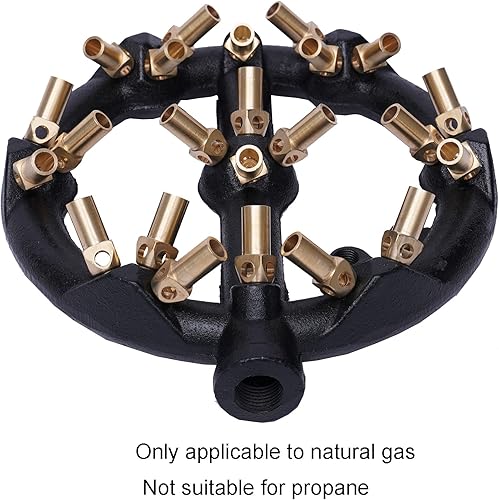 Miniatura 3 de TFCFL Quemador de chorro de 23 puntas, 126,500 BTUHR G12 Boquilla de forma redonda Jet Cuerpo de hierro fundido de gas natural con puntas de latón