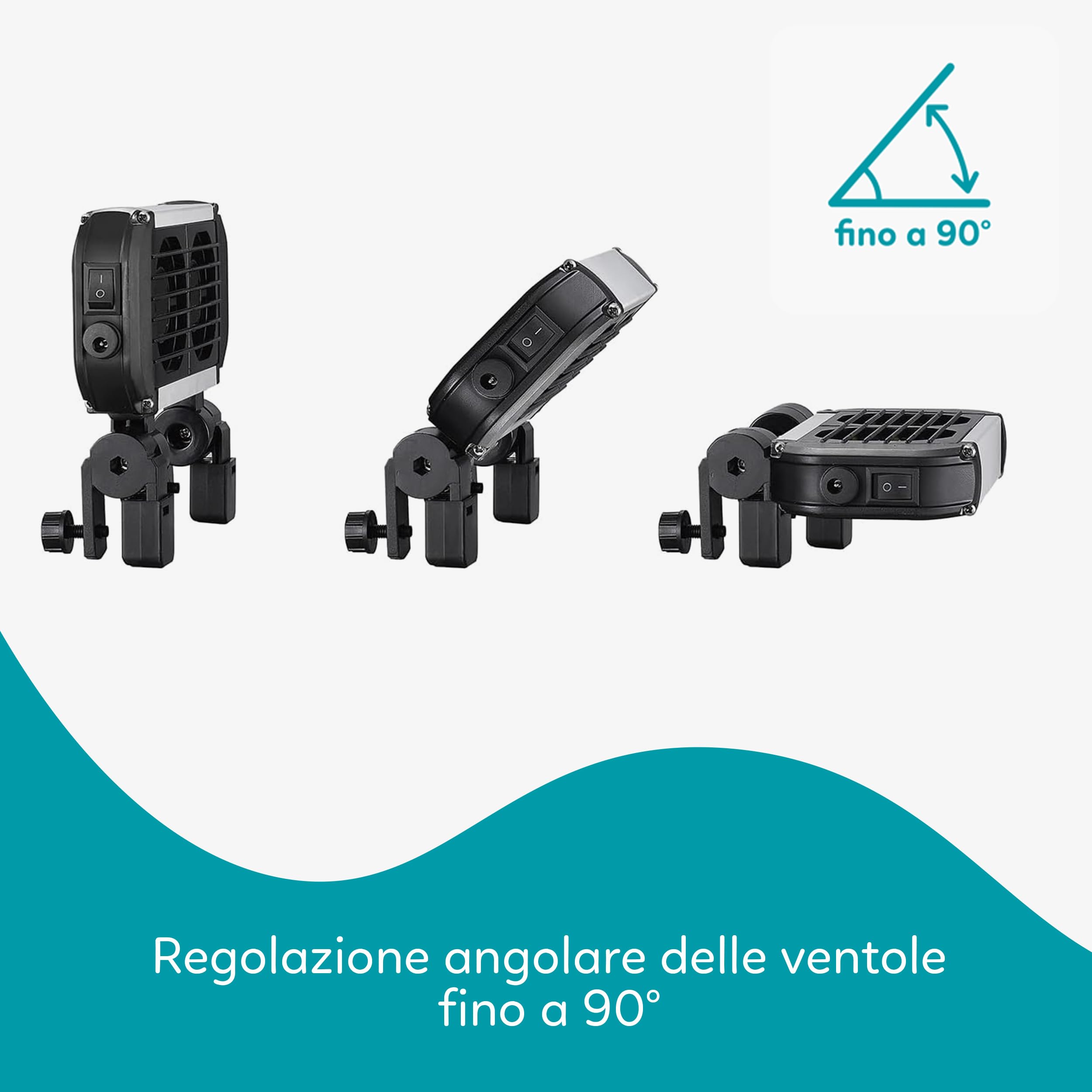 AQPET FROSTLINE Sistema Ventole di Raffreddamento per Acquari Fino a 120 Litri per Acquari d’Acqua Dolce e Marina, Incluso Controller, Ventole orientabili, 6 Elementi