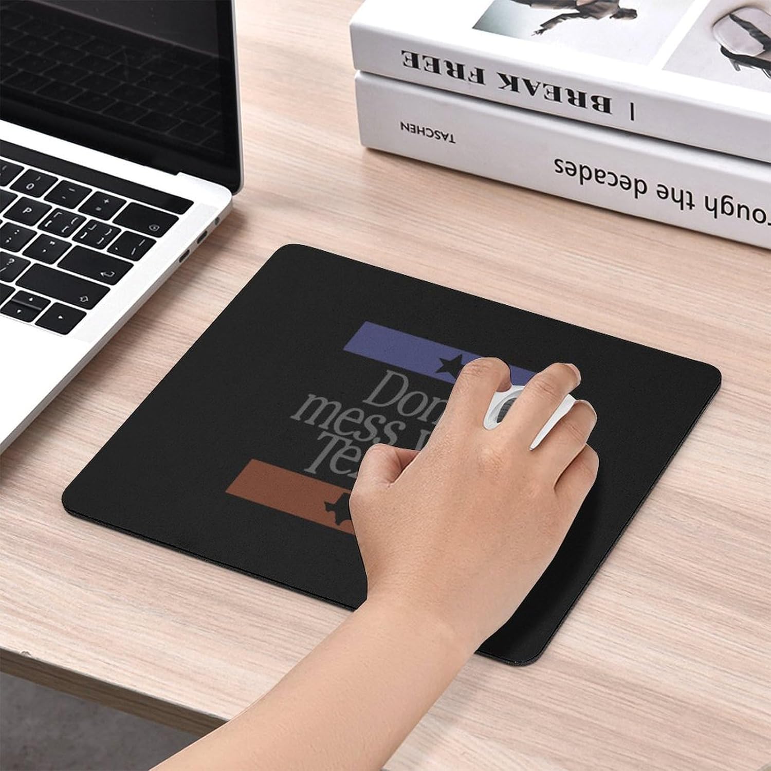 Don T Mess with Texas Mouse Pad Square Gaming Mat with Non-Slip Base Ultra-Thin Computer Mats for Office 25 * 30cm