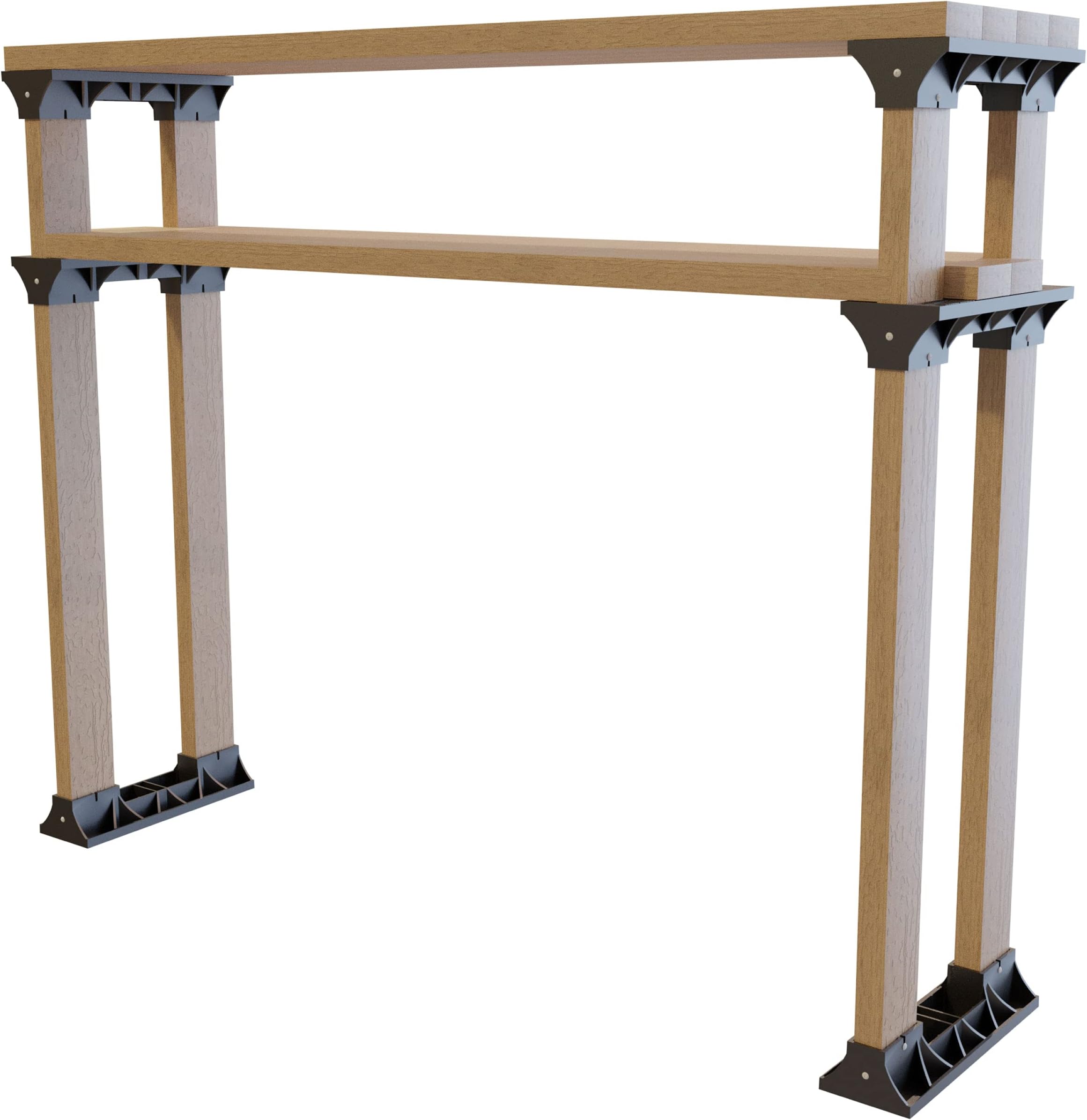 2X4Basics 90124 Custom Shelving And Storage System Shelflinks, Black (Pack Of 6)