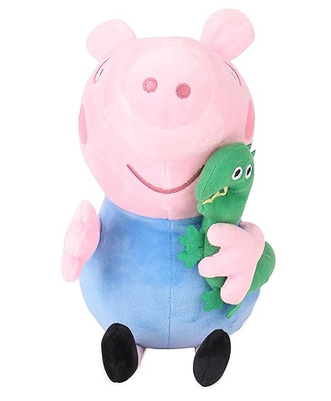 Peppa George Pig with Dinosaur Plush, Multi Color (30cm)