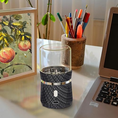 Miniatura 5 de Molinillo eléctrico único de hierbas, molinillo de especias pequeño, molinillos eléctricos de hierbas, tamaño mini de 2 x 3.5 pulgadas con 2 tarros