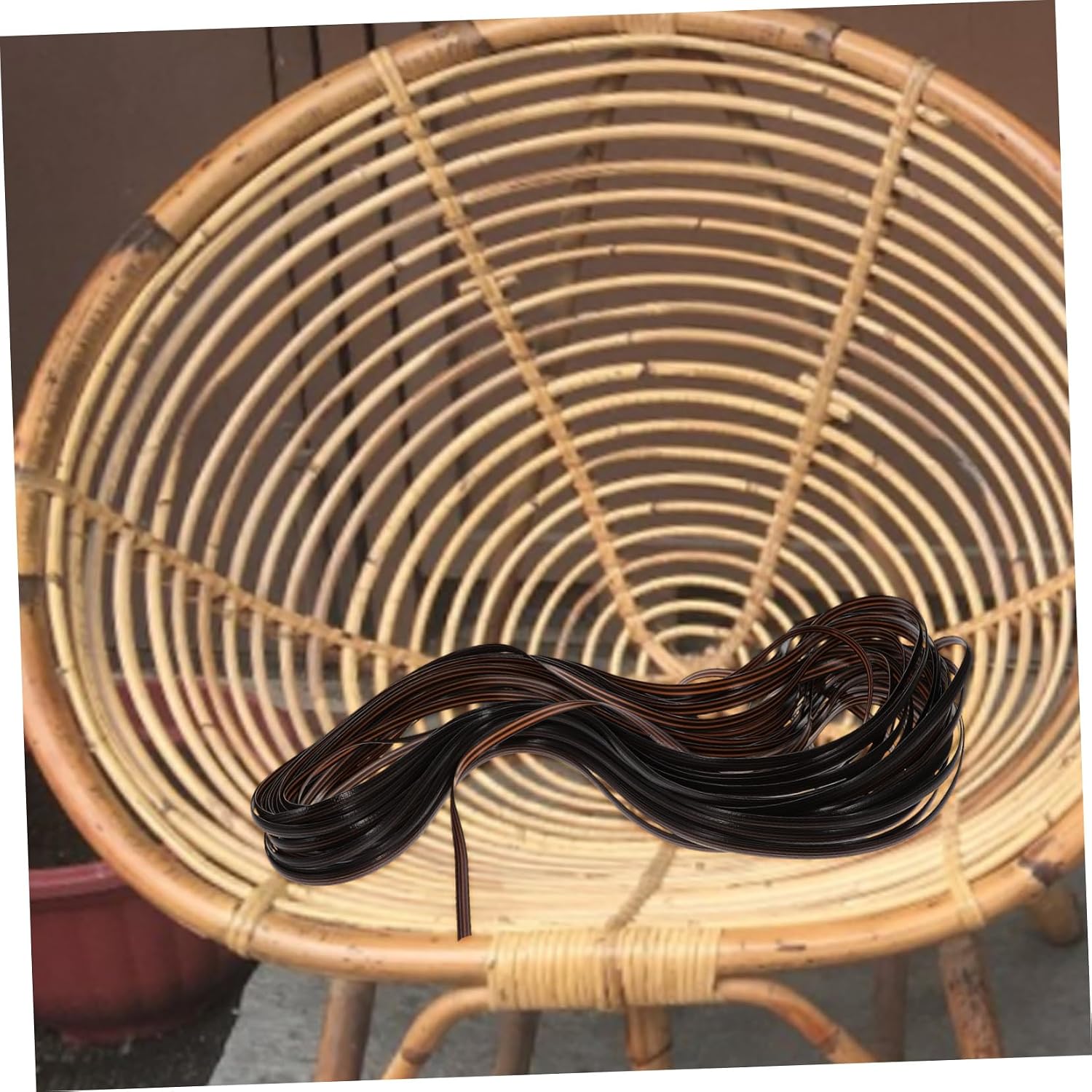 SEWOART 1roll Plastic Rattan Weaving Material for Chair Repair Cane Furniture Repair Kit Balcony Chair Weaving Supplies