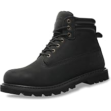 Steel Toe Work Boots for Men, 6-Inch Non Slip Comfortable Leather Waterproof Industrial Construction Safety Workboots
