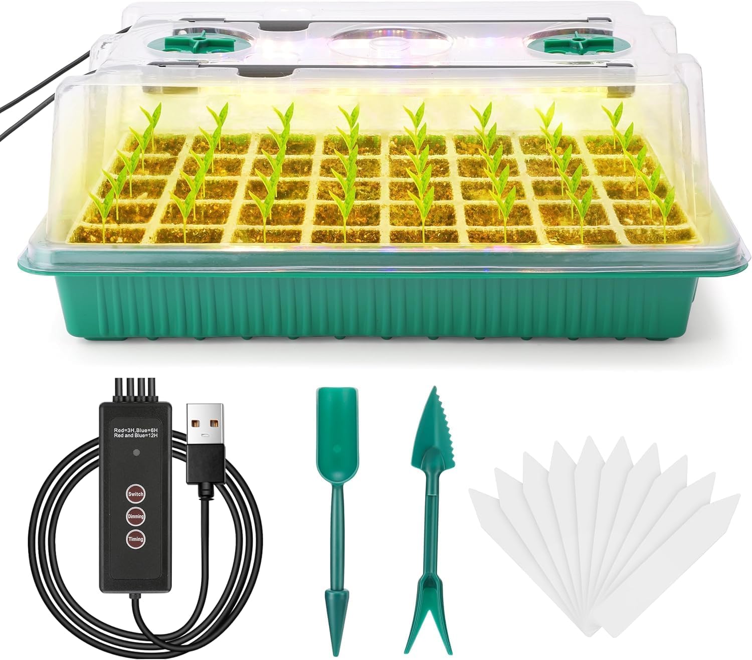 Ryscam Seed Starter Tray with Grow Light, 40Cell Seed
