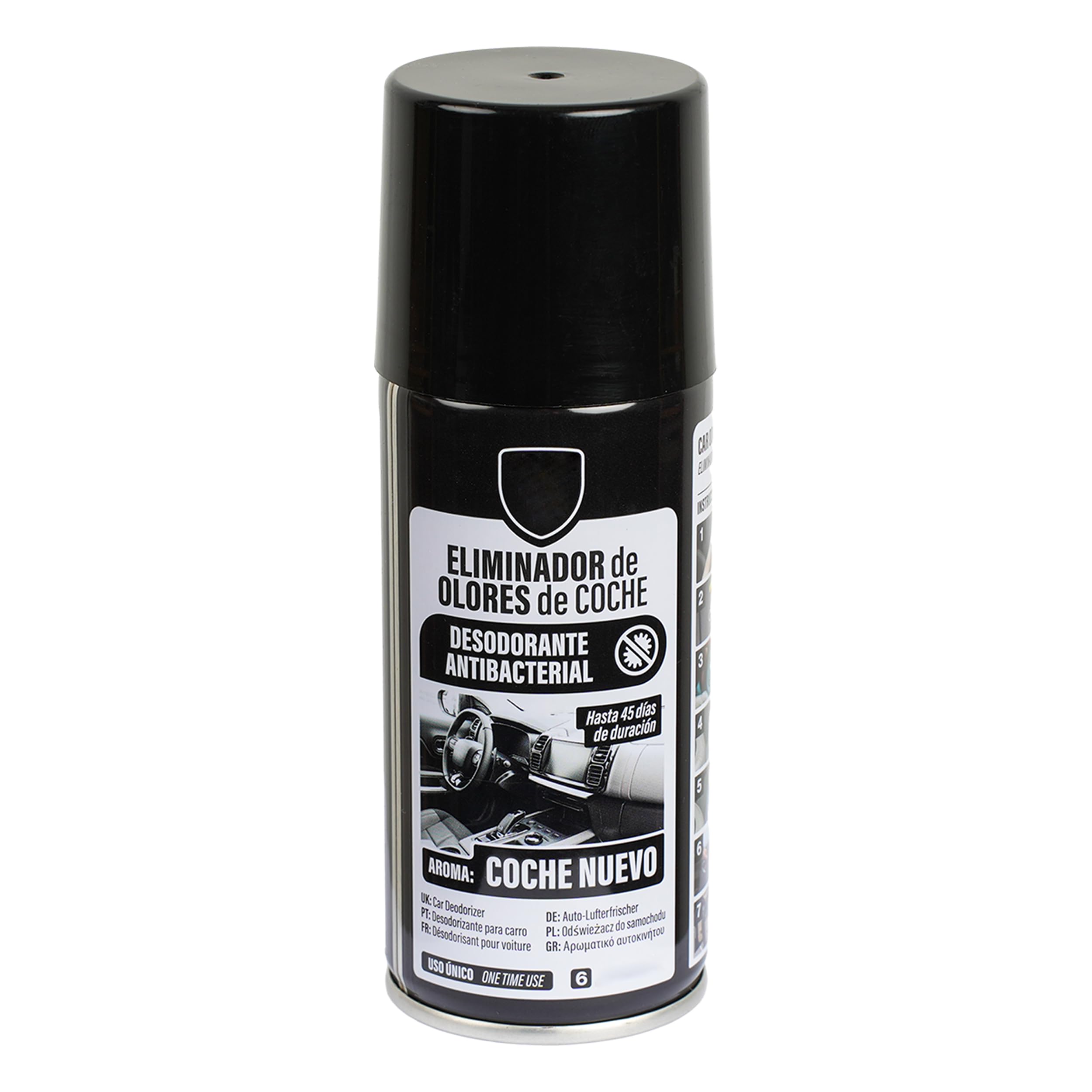 Eliminador de Olores para Coche 150ml – Desodorante Antibacterial de Descarga Única, Elimina Humedad y Olores – Ambientador Rápido para Climatizador y Habitáculo - Coche nuevo, 1 Unidad