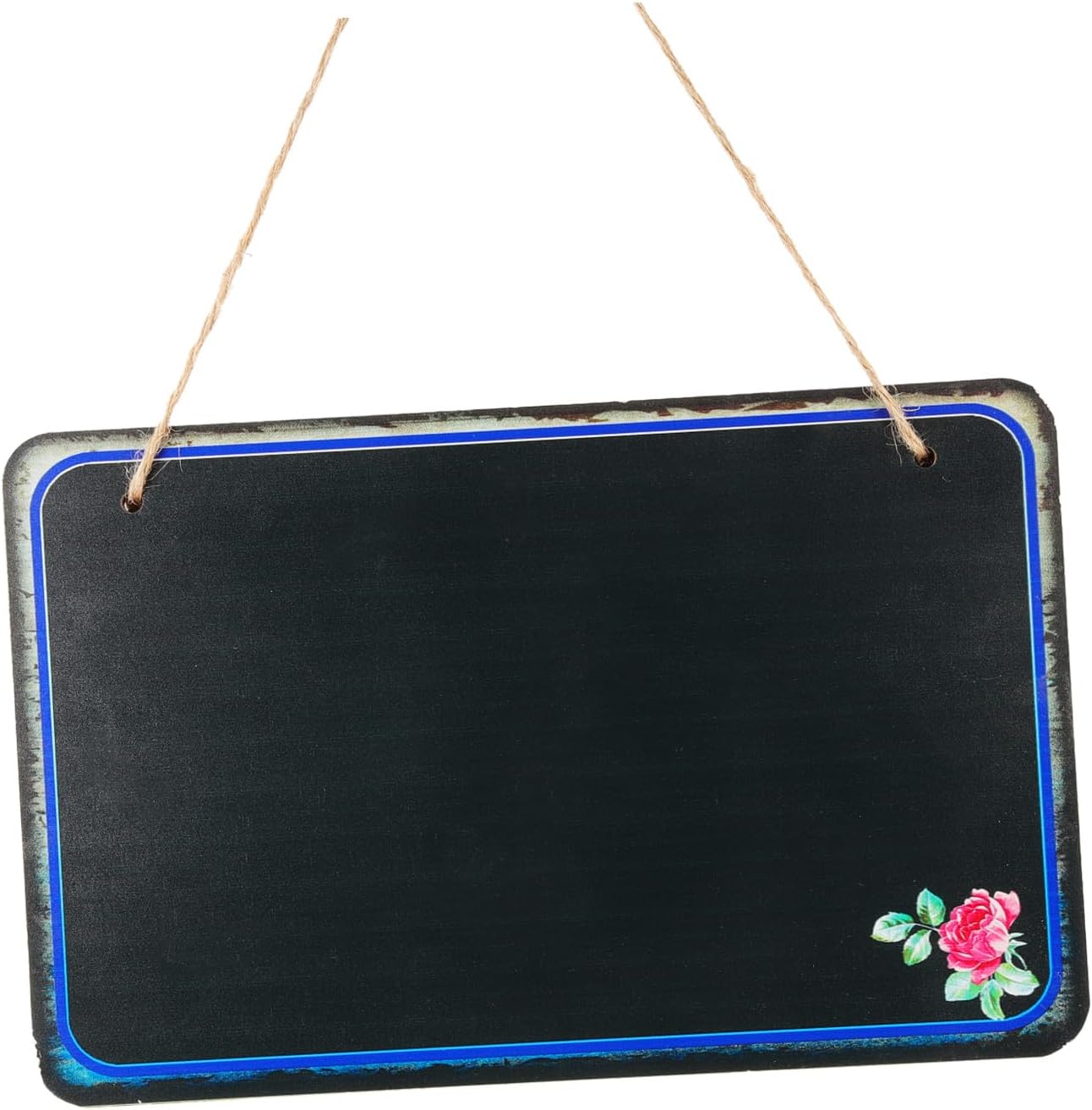 Rectangular Decorative Chalkboard Memo Board Hanging Wall-Mount Message Board for Office and Restaurant Use Single-Sided Writable Surface Creative Announcement Style