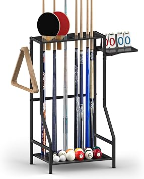 YBING Pool Stick Holder - Pool Stick Stand for 10 Sticks