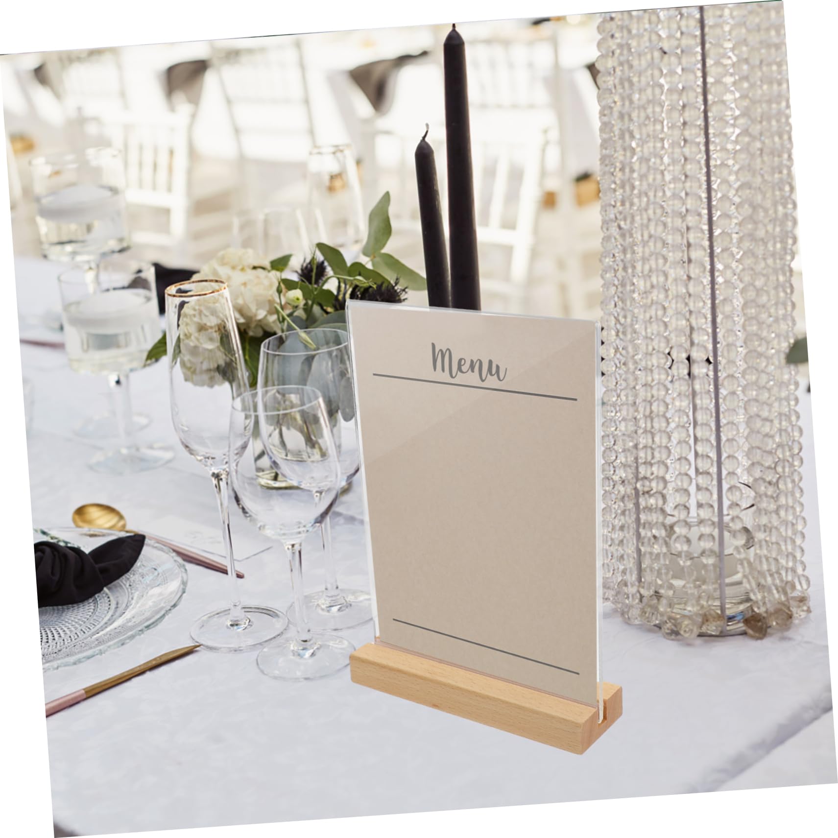 GRIRIW Acrylic Table Sign Display Stand Double-sided Poster Holder for Restaurants Retail Office Home Exhibition