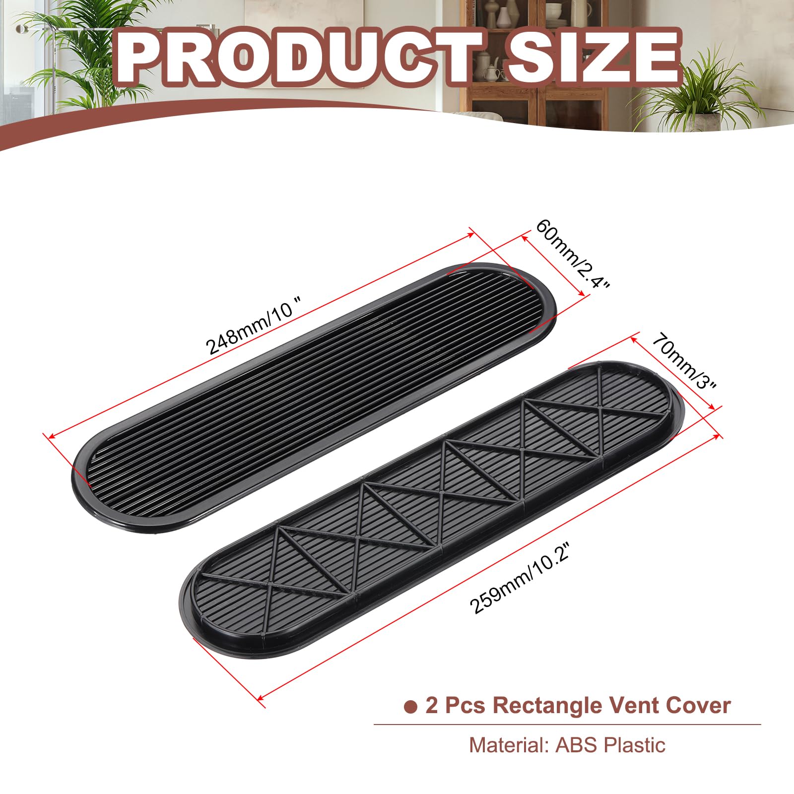 PATIKIL 10 Inch Oval Ventilation Grille - Image 2