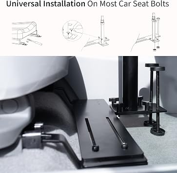 VIVO Single Laptop Car Mount, Fully Adjustable Extension, Notebook Stand for Trucks, Vans, and SUVs, Articulation and Height Adjustment, Black, MOUNT-CAR01