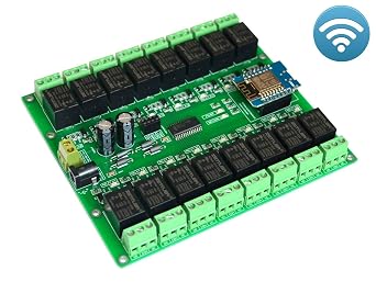 WiFi 16 Channel Electromagnetic Relay ESP8266 Module Smart Home Controller Compatible with ESPHome Home Assistant
