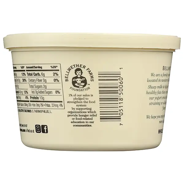 Bellwether Farms Plain Sheep Milk Yogurt, 16 OZ 2