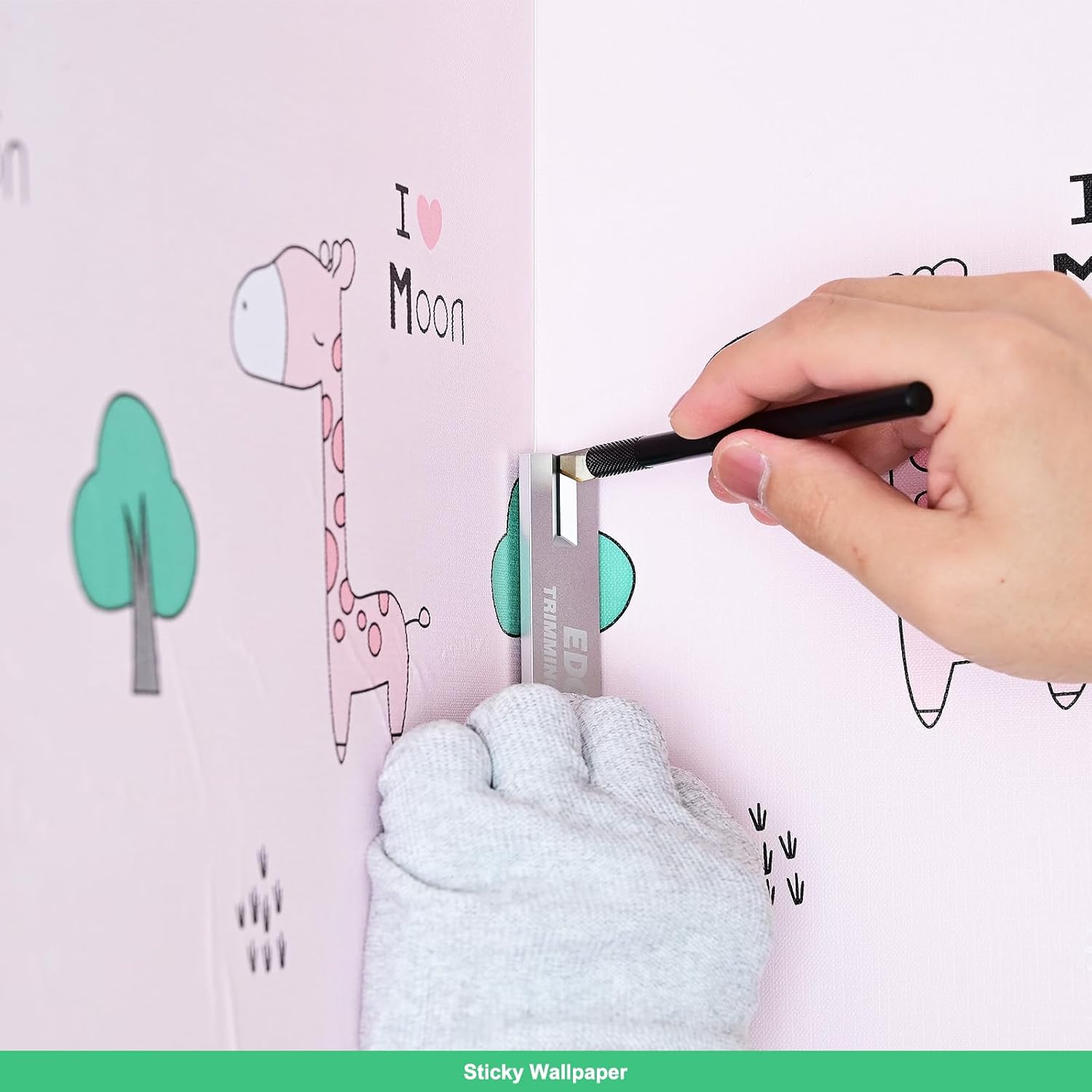 FOSHIO Aluminum Edge Trimming Guide Cutting Template Tool for Right Angle Cutting Straight, Accurate Marking and Trimming Straight Lines for Wallpaper, Vinyl Wrap, Craft Projects