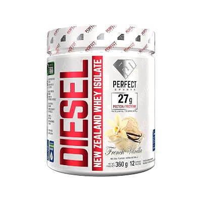 PERFECT Sports Diesel New Zealand whey protein isolate, French Vanilla, 360g