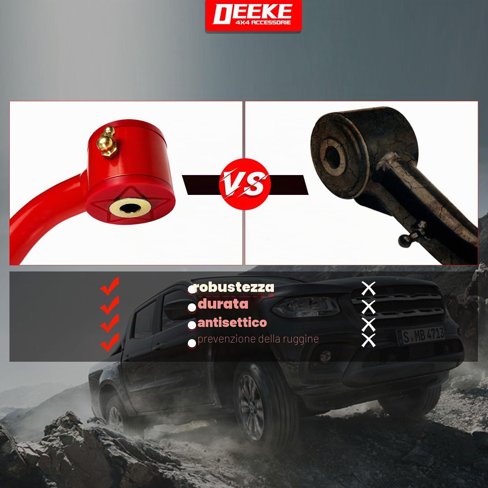 Bracci di controllo anteriori superiori con sollevamento da 1 a 4 pollici per Jeep Liberty 2002-2007, include 2 bracci di controllo anteriori superiori con giunti a sfera Assemblea