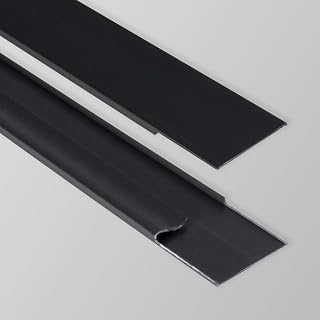 Ceilume EZ-On Snap-On T-Bar Ceiling Grid Cover Kit, 96 sq ft Onyx Black - Easy Drop Ceiling Renovation