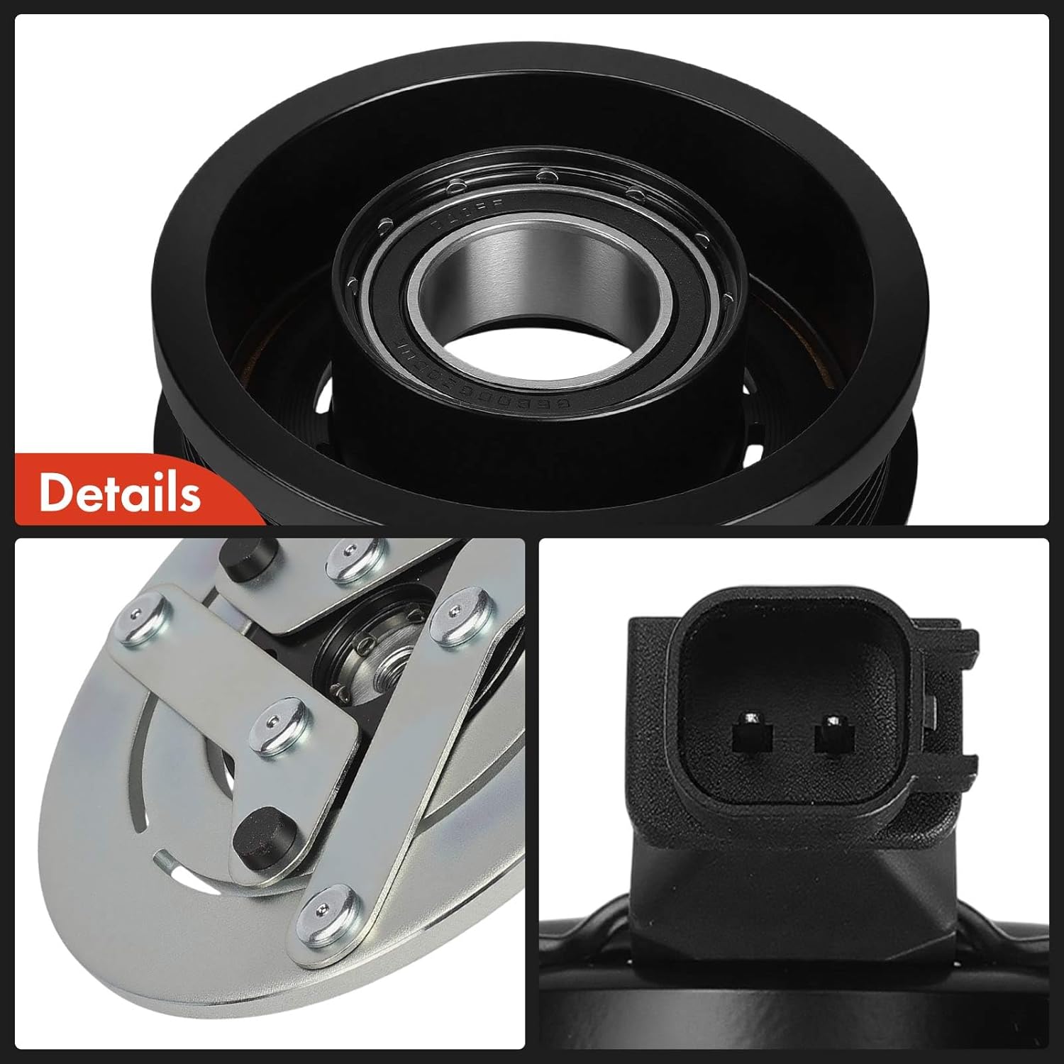 A-Premium Air Conditioner AC Compressor Clutch Kit Compatible with Ford Escape 2013-2014 2.5L, Focus 2012-2013 2.0L, Focus 2014 2.0L