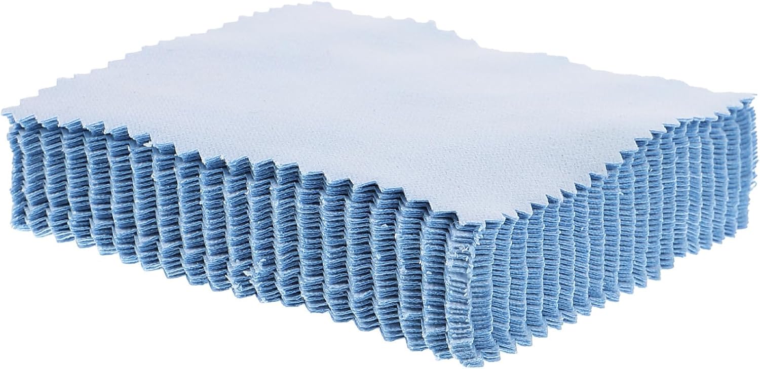 30 Pcs Blue Silver Polishing Cloth for Jewelry and Silver, Composite