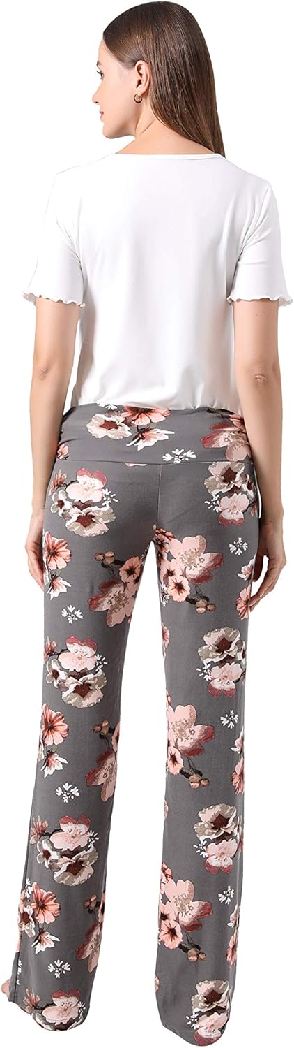 Women Maternity Pants Stretchy Comfy Wide Soft Palazzo Elastic Pregnancy Lounge Trousers at  Women’s Clothing store