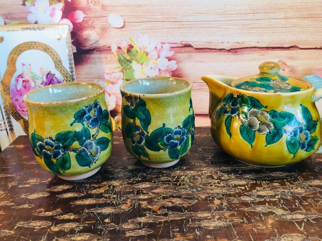 九谷焼 茶器セット 明治九谷焼茶器セット（急須・湯冷湯呑み5個）