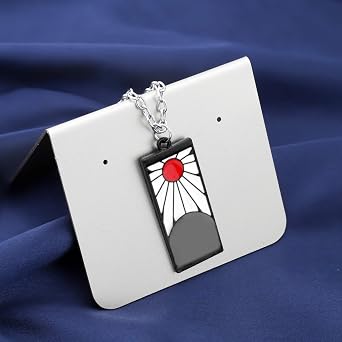 FAADBUK Demon Slayer Tanjiro Necklace & Keychain Anime Cosplay Gifts - Stainless Steel