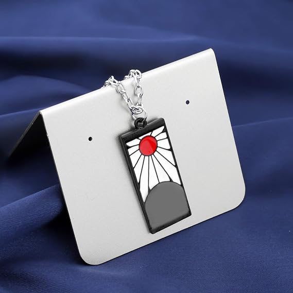 FAADBUK Demon Slayer Tanjiro Necklace & Keychain Anime Cosplay Gifts - Stainless Steel