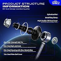 Vista 4 de K80230 Enlace de barra estabilizadora delantera de aleación de zinc-níquel para Pontiac Vibe 2003-2010 Scion Tc 2005-2010 Toyota Corolla
